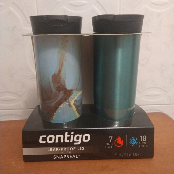 CONTIGO 20oz travel mug 2 pack Huron Couture Translucent Flower - Picture 1 of 15